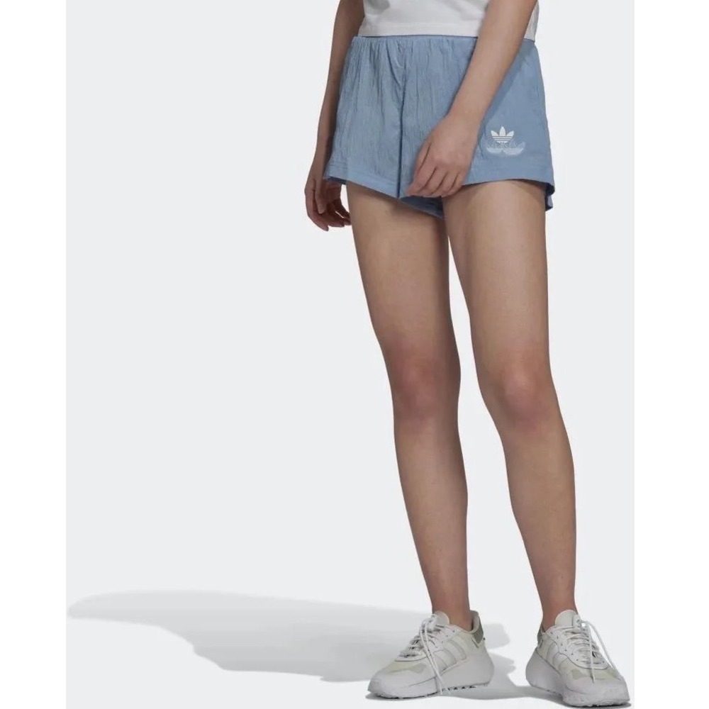Adidas Shorts Blue H17938 Trefoil Mesh Lined / Women's Large
